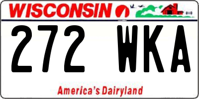 WI license plate 272WKA