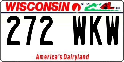 WI license plate 272WKW