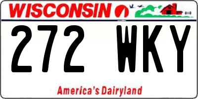 WI license plate 272WKY