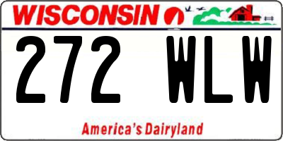 WI license plate 272WLW