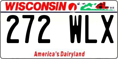 WI license plate 272WLX