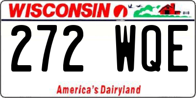 WI license plate 272WQE