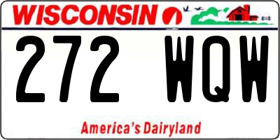 WI license plate 272WQW