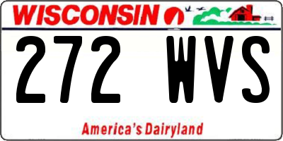 WI license plate 272WVS