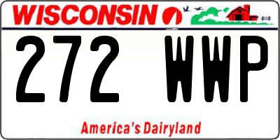 WI license plate 272WWP