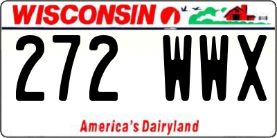WI license plate 272WWX