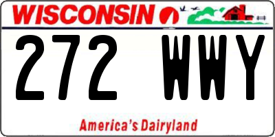 WI license plate 272WWY