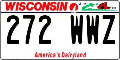 WI license plate 272WWZ