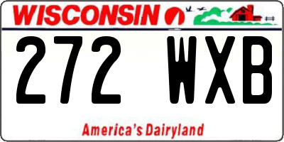 WI license plate 272WXB
