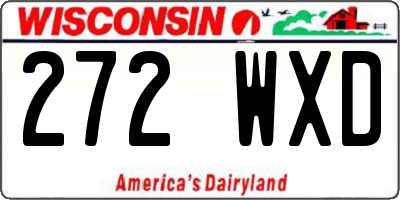 WI license plate 272WXD