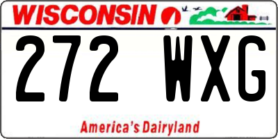 WI license plate 272WXG