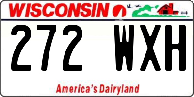 WI license plate 272WXH