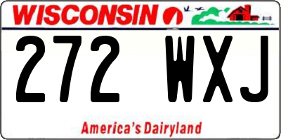 WI license plate 272WXJ