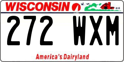 WI license plate 272WXM