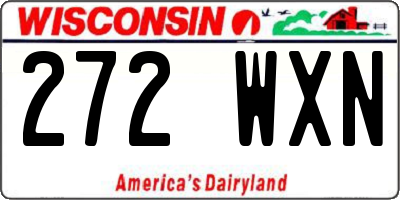 WI license plate 272WXN