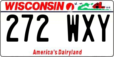 WI license plate 272WXY