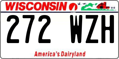 WI license plate 272WZH