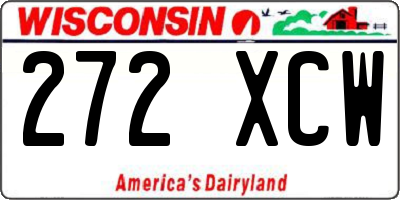 WI license plate 272XCW