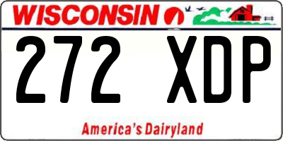 WI license plate 272XDP