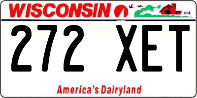 WI license plate 272XET