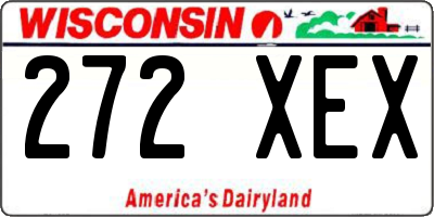 WI license plate 272XEX