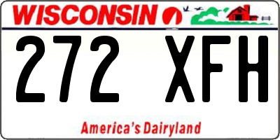 WI license plate 272XFH