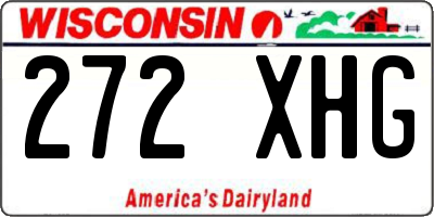 WI license plate 272XHG
