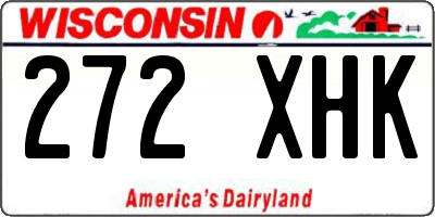 WI license plate 272XHK