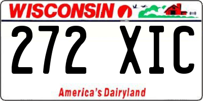 WI license plate 272XIC