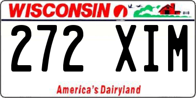 WI license plate 272XIM