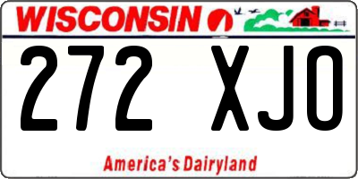 WI license plate 272XJO