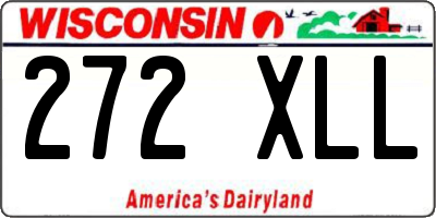 WI license plate 272XLL