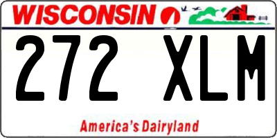 WI license plate 272XLM