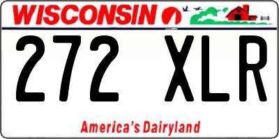 WI license plate 272XLR