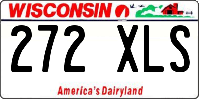 WI license plate 272XLS