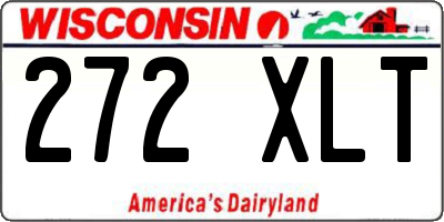 WI license plate 272XLT