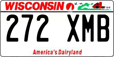 WI license plate 272XMB