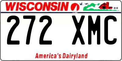 WI license plate 272XMC