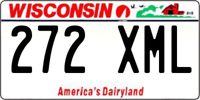 WI license plate 272XML