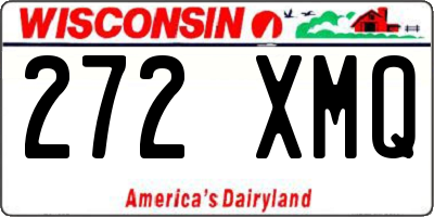 WI license plate 272XMQ