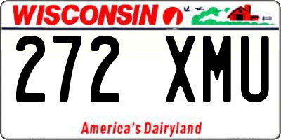 WI license plate 272XMU