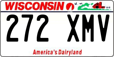 WI license plate 272XMV