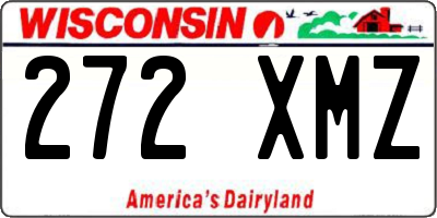 WI license plate 272XMZ