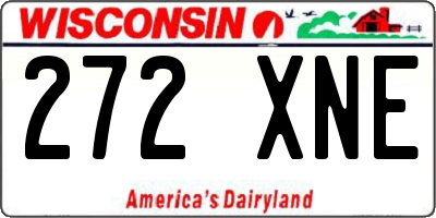 WI license plate 272XNE