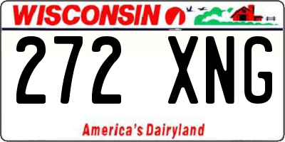 WI license plate 272XNG