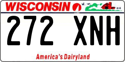 WI license plate 272XNH
