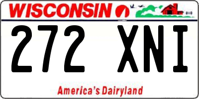 WI license plate 272XNI