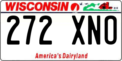 WI license plate 272XNO