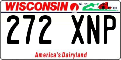 WI license plate 272XNP