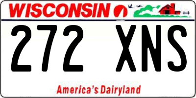 WI license plate 272XNS